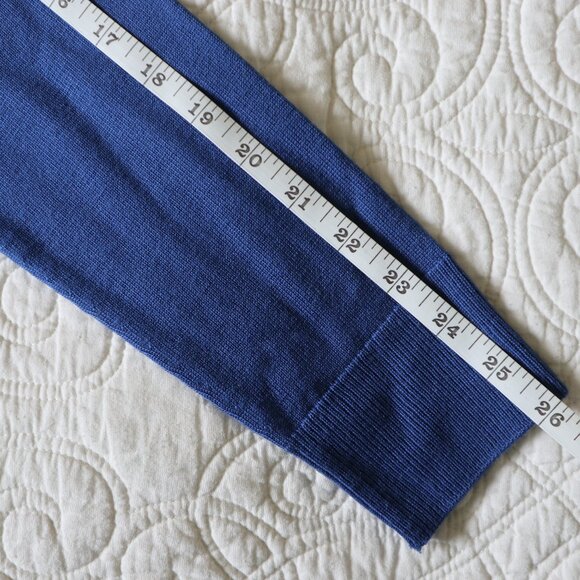 Blue Merino Wool Banana Republic Knit Crew Neck Sweater - Picture 6 of 7